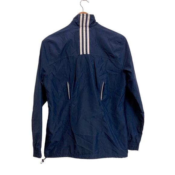 Adidas Navy and White Full Zip Windbreaker Size Small - Picture 2 of 6